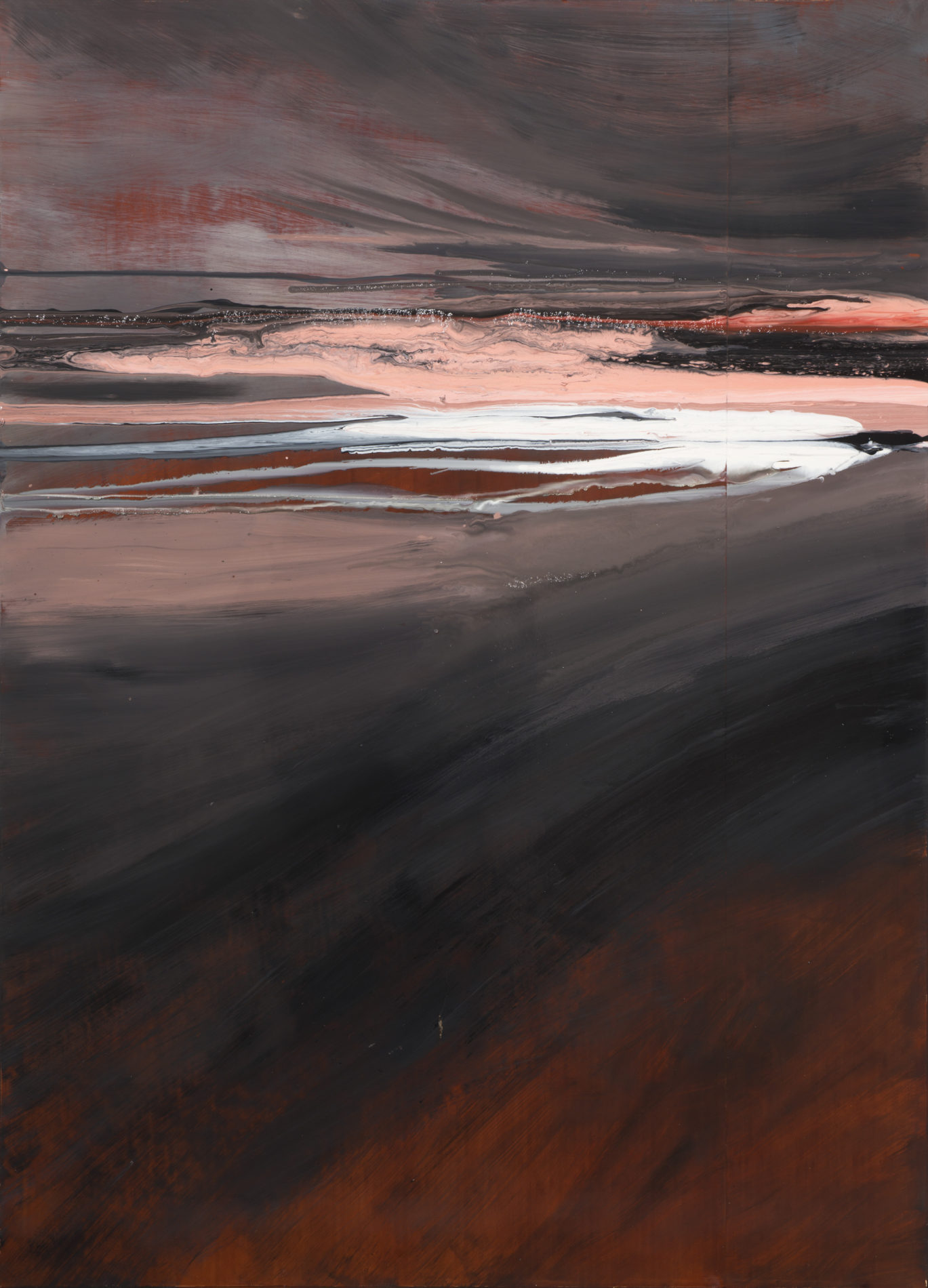 <b>č.XIX SÉRIE "NO LIMITS"</b>  <br>syntetická barva, lněná fermež, mahagonová deska <br>216x156 cm