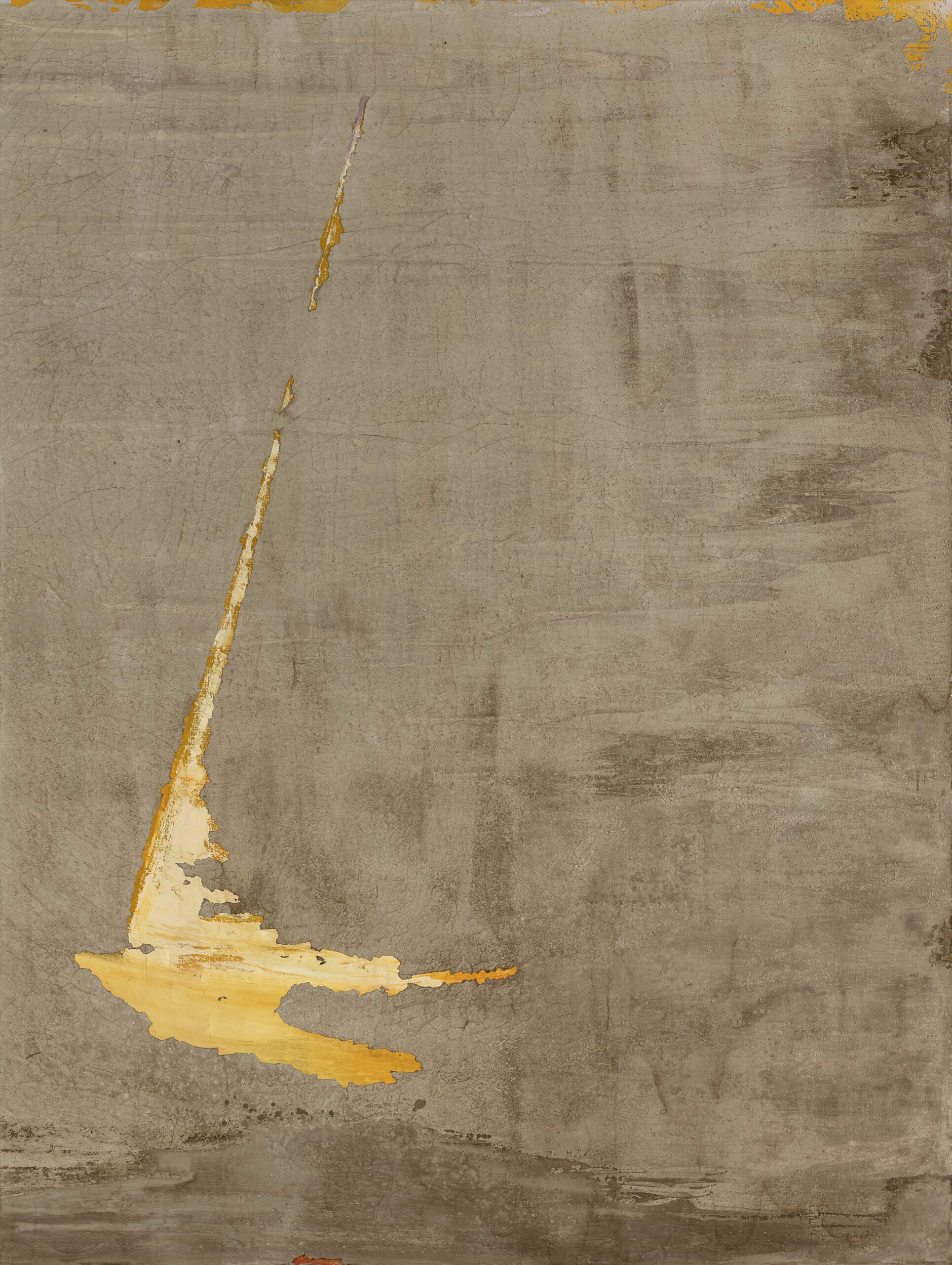 <b>Jachta</b> <br>beton, synteticka barva na plátně <br>280x212 cm