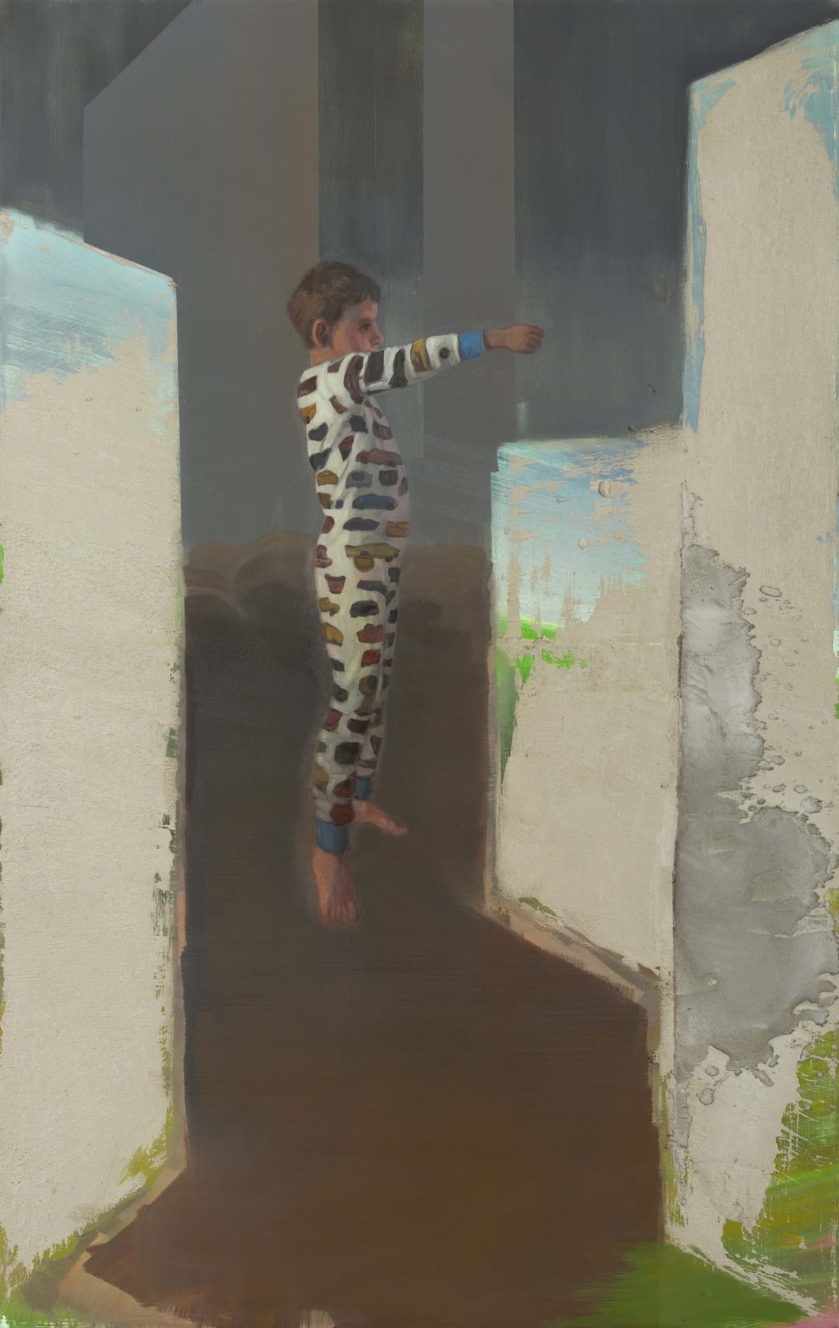 <b>Přání II.</b><br>syntetika, beton a olej na plátně<br>175x109 cm