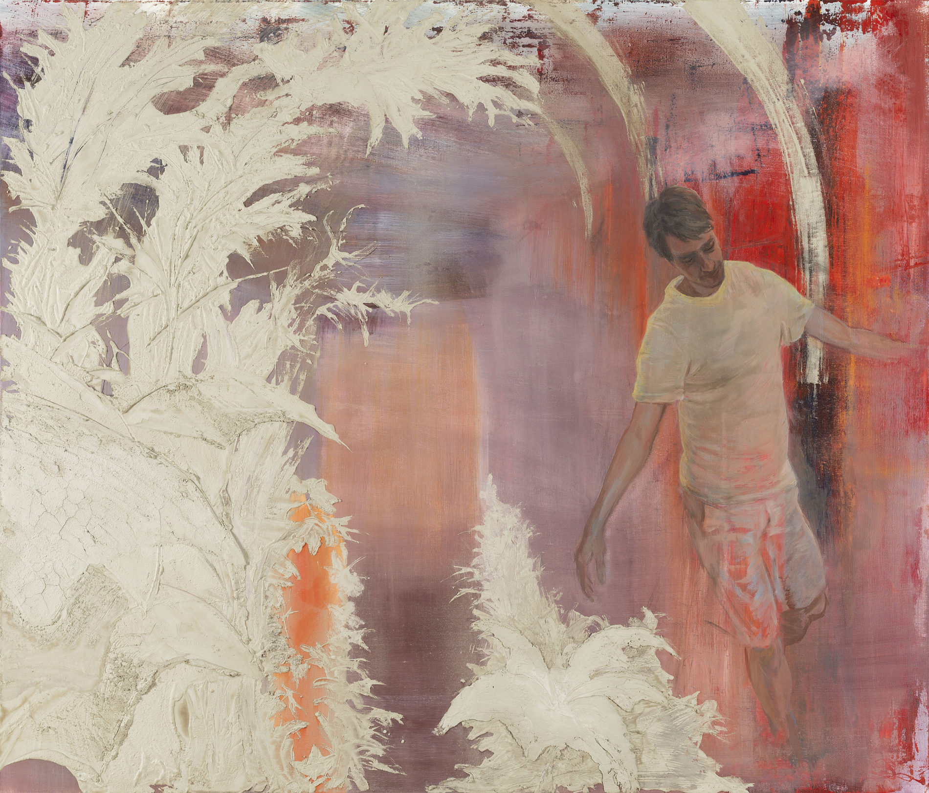 <b>Zahrada I.</b><br>olej, syntetická barva, beton na plátně<br>180x210 cm