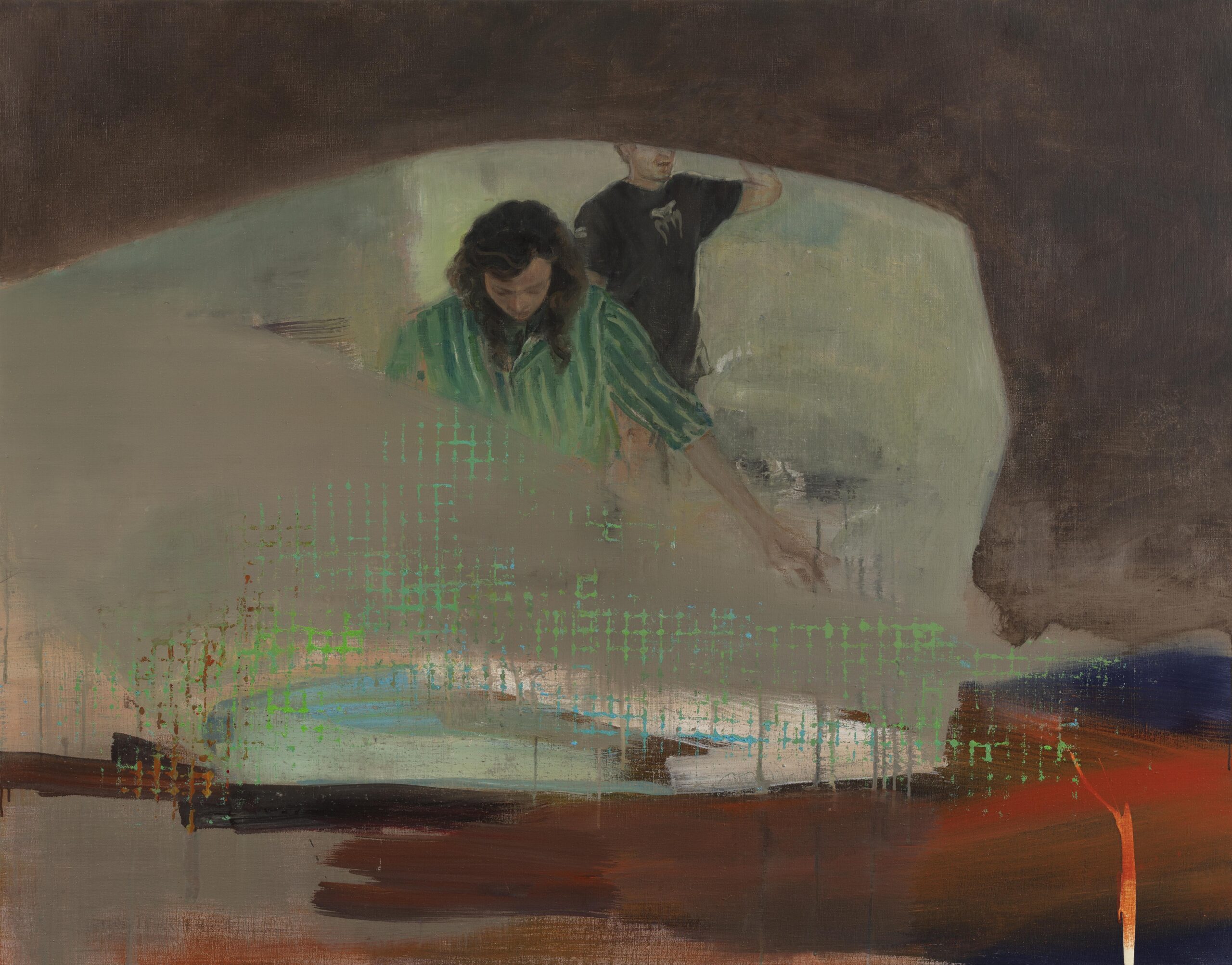 <b>INNERWOOD III.</b> <br>syntetika, olej na plátně <br>110x140 cm