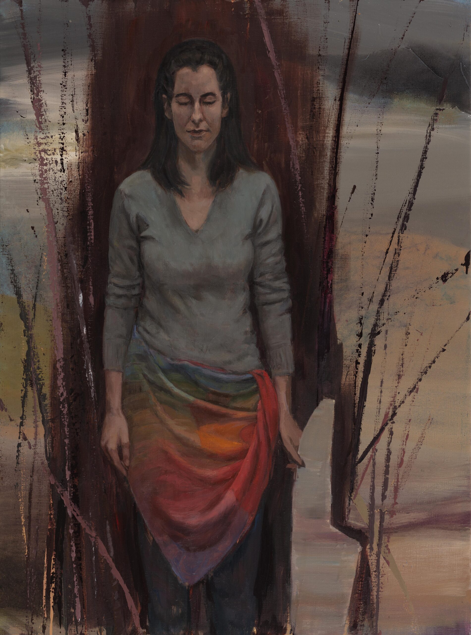 <b>INNERWOOD VI.</b> <br>syntetika, olej na plátně <br>90x120 cm